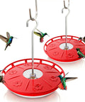 2 Pack 16 Oz Hummingbird Feeders For Outdoors Hanging With 6 Bee Proof Feeding Ports Ant Moat Leak Proof Nectar Dispenser