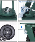 Heavy Duty Plate Casters 6 Inch And 8 Inch Swivel Rubber Caster Wheels With Brakes Industrial Set Of 4 showcasing adjustable brake mechanism and rubber wheels.