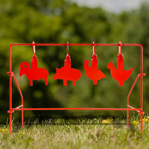 Beefy Outdoor BB Gun Target Spinner With Four Animal Silhouettes, Auto Reset Pellets Target For Airsoft And Shooting Practice