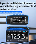LCR Meter With Digital Multimeter Tweezers And Signal Generator, 100kHz SMD ESR Capacitor Tester with display showing test frequency.
