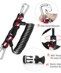Dope Retractable Lanyard For Underwater Gear With 316 Stainless Steel Double Clips And Spiral Core Anti Lost Lanyard