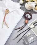 Must Have Bolo Tie Making Kit With 6 Alloy Cord Ends And 3 Iron Slide Clasps, Replacement Tips Buckle Accessories For DIY Western Neckties, Complete Craft Set For DIY Jewelry Making. DIY bolo tie kit with alloy cord ends and iron slide clasps