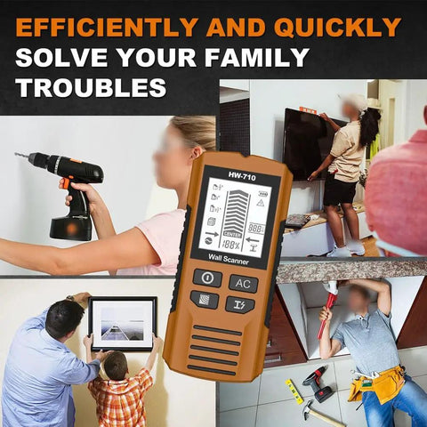 Minhe HW-710 5-in-1 Wall Detector used in various DIY projects for reliable scanning of walls and surfaces.