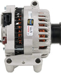 Premium 110 Amp 100 Percent New Alternator For Ford Escape And Mazda Tribute, side view, metal housing, beefed up reliability