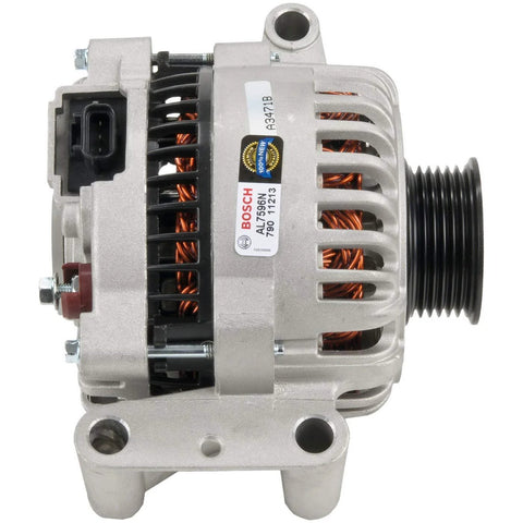 Premium 110 Amp 100 Percent New Alternator For Ford Escape And Mazda Tribute, side view, metal housing, beefed up reliability