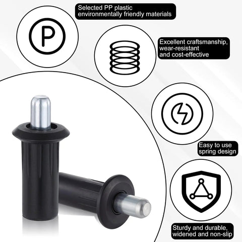 Top Shelf Cabinet Door Repair Pins Heavy Duty Metal Plastic Damper Hardware 20 Pack with PP plastic and spring design.