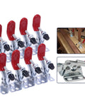 20 Pieces Horizontal Toggle Clamp Set With Quick Release For One Hand Operation Up To 27 Kg Perfect For Workbench Jigs And Repetitive Clamping Jobs Grab And Go Grips And Durable Performance On Any Project, 20-piece metal clamps