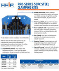 Must Have 58 Piece Clamping Kit With 5/8-11 Studs, T Nuts, Flange Nuts And Coupling Nuts For 3/4 In T Slot, Heavy Duty Pro Grade Workholding Set For Secure, Fast, Clean Setups, blue steel wall rack