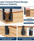 Slick Black Swageless Cable Railing Kit For Decks And Patios T316 Stainless Steel installation details with black posts and stability design.