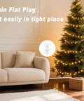 Clear 10 Foot Extension Cord With Flat Plug For Indoor Use Slim 2 Prong Power Cable See Through Design For Christmas Lights and Decor