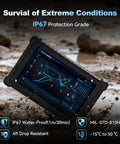 Built Like A Tank 10.1 Inch Rugged Tablet PC With Windows 11 Pro And Intel Core I5 16Gb Ram 128Gb Storage Ip67 Waterproof Screen Reads Clear In Direct Sunlight on ground in muddy terrain.