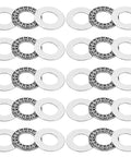 PATIKIL AXK1528 thrust needle roller bearings (10 Pcs) with washers, 15x28x4 mm, chromium steel, silver