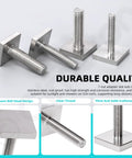 Close-up of 24Pcs T Nut Adapter Kit M8 Slot Blocks with square bolt head design and clear threads for roof racks.