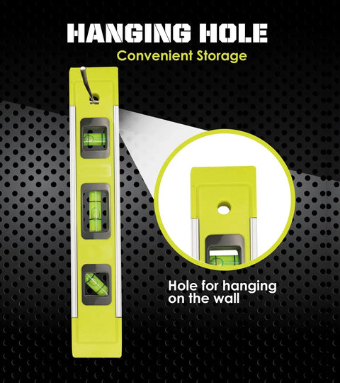 Hella Durable Magnetic Torpedo Level With Aluminum Reinforced Frame And Sweet Top View Green Bubbles For Dead On Measurements Anytime Around The House Or Shop