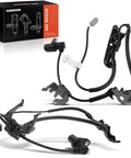Set Of Two Front Abs Wheel Speed Sensors For Toyota Camry And Lexus Es350 Oem Parts Plug And Play No Sweat Install with connectors.