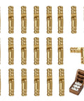 Brass Barrel Hinges 270 Degree Concealed 4 X 20 Mm Pack Of 20 Or 30 displayed with wooden jewelry box