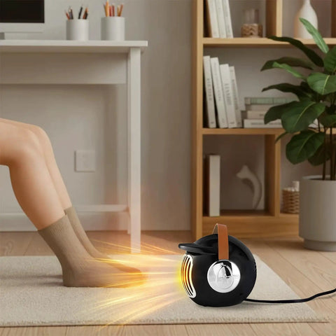 2 Pack Desk Heater For Office And Small Spaces, Personal Electric Heater With PTC Ceramic Fast Heating 500W warming feet under desk.
