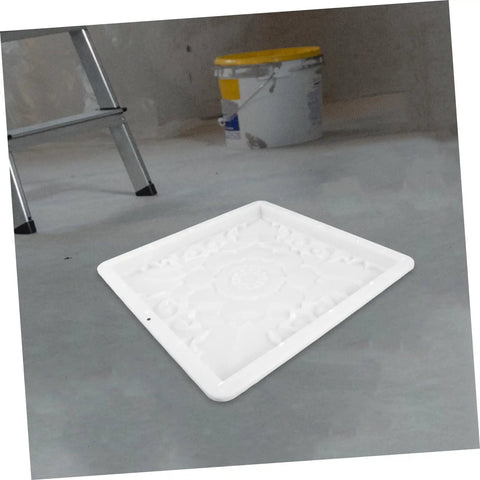 White plastic DIY Landscaping Edging Paver Molds For Concrete Paths And Patio Stones Garden Paving Forms on concrete floor.
