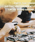 Technician using Sixteen Pack Stainless Steel Spacers, 1/2 Inch Outer Diameter, 3/8 Inch Inner Diameter for circuit board assembly