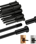 Kickass 20 Piece Hella Durable 1/8 Inch Black T316 Stainless Steel Invisible Cable Railing Kit with tight hidden brackets and parts view.