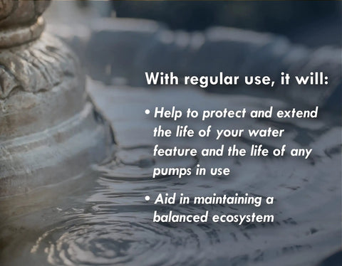 Fast Acting Enzyme Based Bird Bath and Fountain Cleaner 8 Oz Bottle content on maintaining water feature and pump life