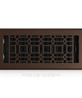 Heavy Duty Metal Louvered Air Vent Cover For 4x10 Floor Vents With Adjustable Damper Decorative Bronze