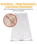 Heavy Duty Thick 9Mm Stainless Steel Cooking Grates Four Pack Heat Plates Flame Tamers For Blaze Grill Replacements showing corrosion resistant features.