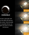 Lit 4000K Daylight T10 LED Tubular Filament Bulbs For Desk Lamps Edison Style, 4W Dimmable brightness demo image