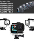 GoPro Hero Waterproof Case With Floating Hand Grip 196ft Depth Rated Underwater Housing For Hero 9 10 11 12 13 Black
