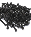 M4 X 30mm Hex Socket Button Head Cap Screws Set, 100 Pcs, 12.9 Grade Alloy Steel, Black Oxide Finish, Thread Pitch 0.7mm
