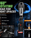 360° rotating head of the 18V Electric Copper Pipe Crimping Tool, ideal for tight spaces and flexible operation.