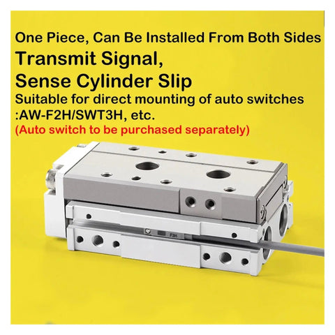 Rock Solid Pneumatic Slide Cylinder Double Acting Air Table Actuator For Precision Automation Handles Heavy Loads Like A Champ Smooth Factory Direct Industrial Grade
