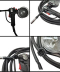 Aluminum Spool Gun for Miller 210 Spoolmate 3035, 5M Cable, DC24V, Easy Install Torch with visible nozzles and connectors.