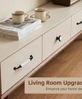 Slick Farmhouse Cabinet Knobs And Pulls Set 12 Piece Hardware Kit featuring 5 Inch Center To Center Spacing on a modern dresser.