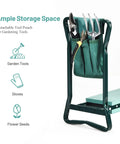 2-In-1 Garden Kneeler And Seat With EVA Foam Kneeling Pad And Removable Tool Pouch, Sturdy Steel Frame, No Assembly