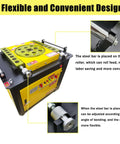 Heavy Duty Electric Rebar Bender Machine 3000 Watt Three Phase With Foot Switch For 6 To 40 Mm Round Steel Bars featuring a flexible roller design.