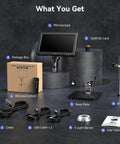 20MP Digital Microscope With 10 Point One Inch HD IPS Screen Go To Gear For Coins Stamps Jewelry And DIY Repairs LCD Soldering Microscope For Adults 10 LED Lights PC And TV Compatible 16GB, with included stand, remote, cables, and manual