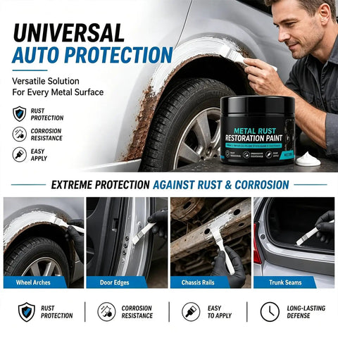 Auto Body Rust Repair Paste Kick Rust To The Curb Heavy Duty Metal Restoration Putty for door edges and wheel arches