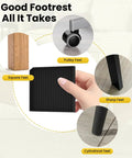 3x3 Square Rubber Furniture Wheel Cups With Anti Slip Grip, Scratch Resistant Floor Protection, Anti Shake Foot Pads