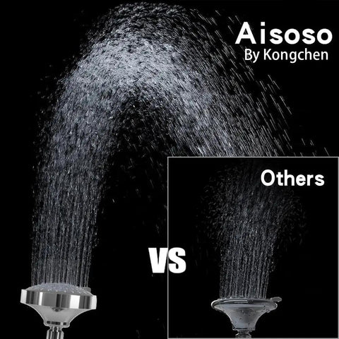 High Pressure Rain Shower Head With Five Settings And Durable ABS Plastic Body And Adjustable Swivel Ball Joint Delivers Spa Like Home Shower Experience Even On Low Water Flow And Pressure