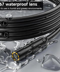 1080P HD Endoscope With Light 4.3 Inch IPS Display 8 LED Adjustable Illumination Semi Rigid 16.4 Ft Cable, IP67 waterproof lens.