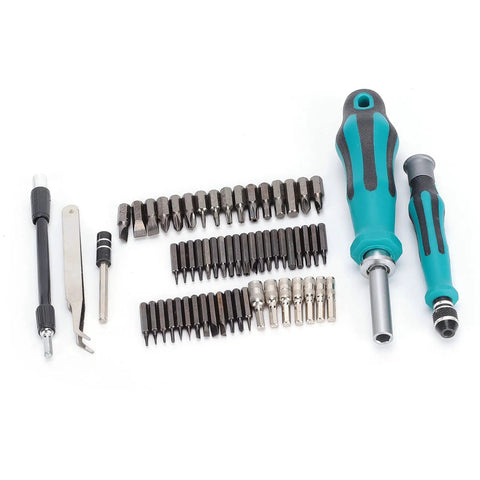 Go To Ratchet Tool Set With Chrome Wrenches Sockets And Screwdriver Bits Insulated Handle Polished Finish Includes Storage Box