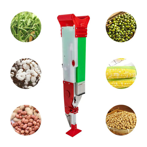 Adjustable Handheld Seeder Tool For Peanuts Corn And Beans, Easy Garden Planter And Fertilizer Spreader with crops