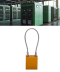 Heavy Duty Steel Cable Safety Lock With Instant Locking, 3 Cable Lengths Including 13.8 Inches And 39 Inches, Aluminum Padlock