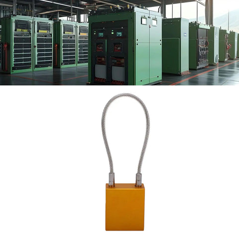 Heavy Duty Steel Cable Safety Lock With Instant Locking, 3 Cable Lengths Including 13.8 Inches And 39 Inches, Aluminum Padlock
