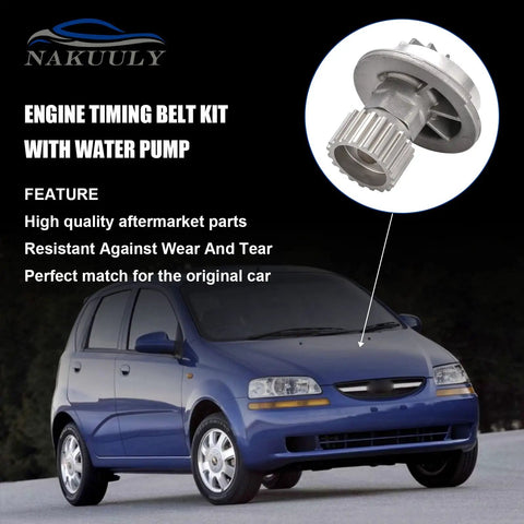 Chevy Aveo Timing Belt Kit With Water Pump For 2004 2005 2006 2007 2008 1.6L DOHC 16V Engine Aveo5 Replacement Belt Kit