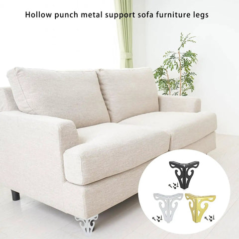 Iron Triangular Furniture Legs Replacement For Tables, Cabinets, Bookcases, Wardrobes, And Chairs, Dope Rustproof Metal Feet With Easy Install