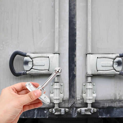 Heavy Duty Van Door Holder And Trailer Door Retainer Catch For Commercial Trucks Rust Resistant Exterior Noise Reducing And Smooth Closing Easy Install Durable Alloy Locking Catch For Vans Trailers And Work Trucks installed on trailer door