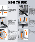 Instructions for using 2 Pack Replacement Blades For Manual Wire Stripper 35Mm OD And 16Mm ID including adjustment steps.