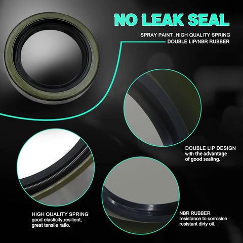 No leak seal details of Two-Set 3500lb Beefed-Up Trailer Bearing Kit For 1-3/8 To 1-1/16 Inch Axles, focus on lip design.